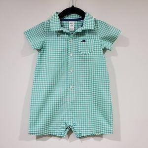 Carter's Gingham Romper Infant's Size 18 Months